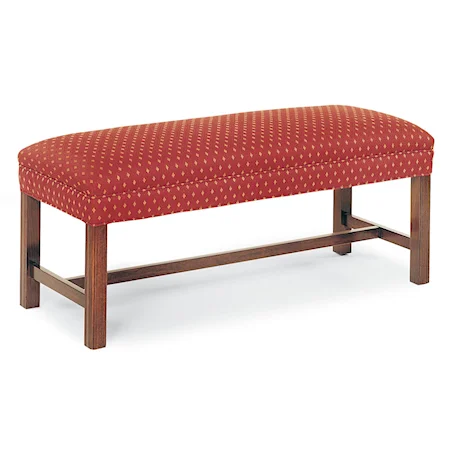 Casual Bench with Straight Wood Legs